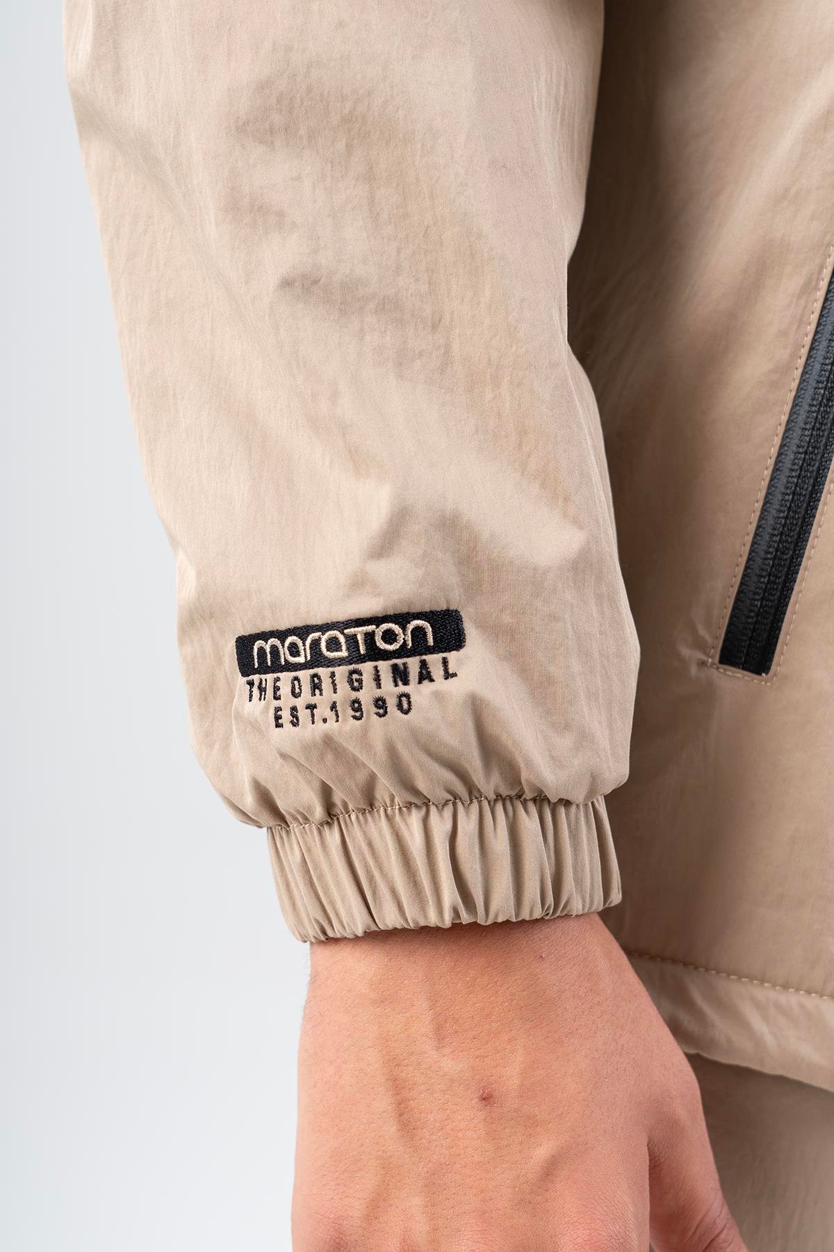 Maraton Sportswear Comfort Erkek Kapşonlu  Uzun Kol Basic Yağmurluk 21353