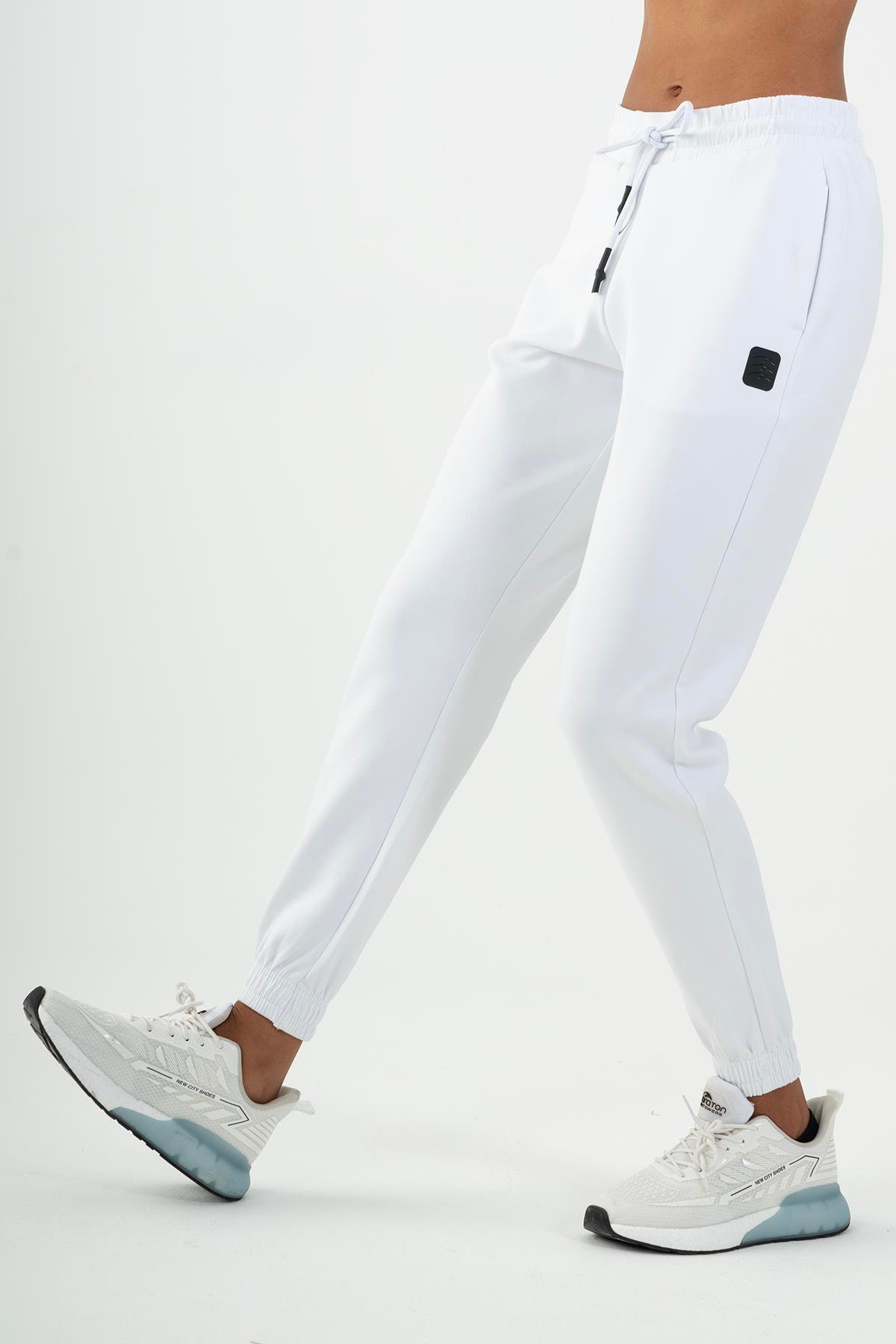 Maraton Sportswear Comfort Kadın  Dönüşlü Paça  Basic Eşofman Altı 22163