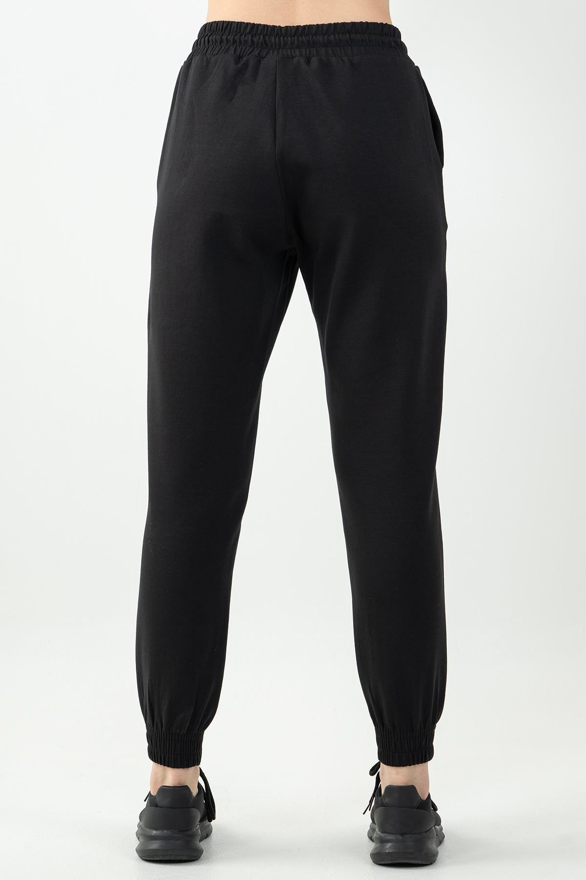 Maraton Sportswear Comfort Kadın  Dönüşlü Paça  Basic Eşofman Altı 22163