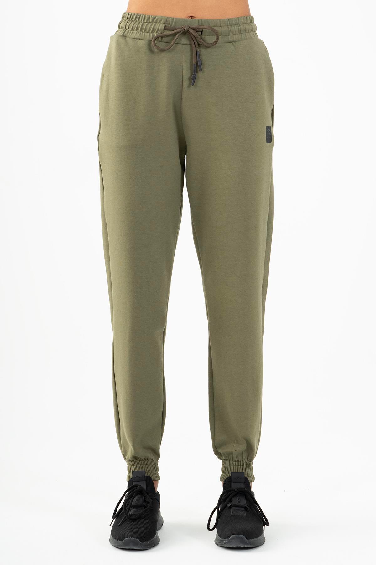 Maraton Sportswear Comfort Kadın  Dönüşlü Paça  Basic Eşofman Altı 22163