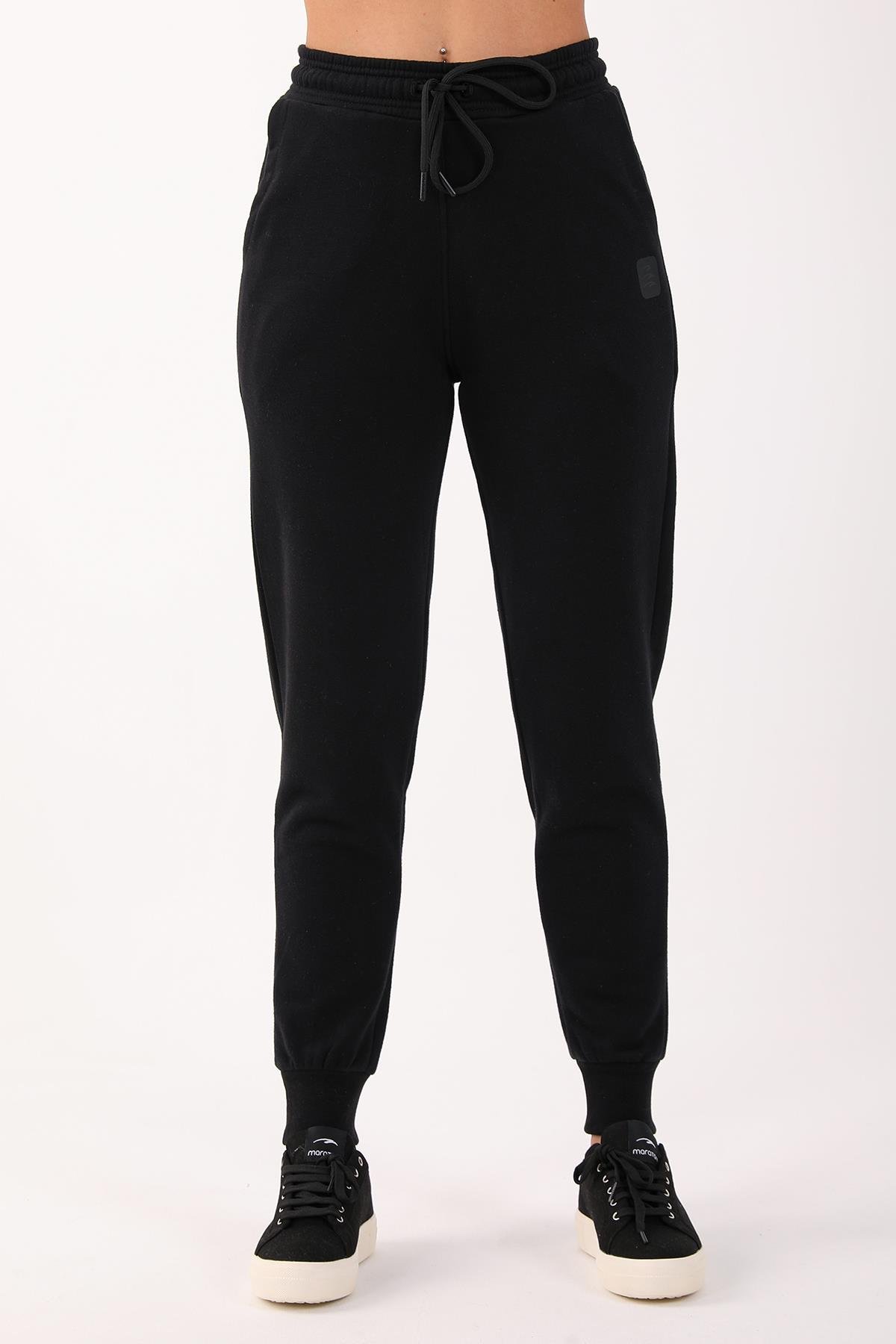 Maraton Sportswear Comfort Kadın Hakim Yaka  Uzun Kol Basic Eşofman Takımı 21912
