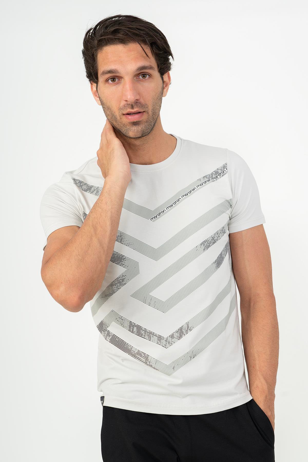 Maraton Sportswear Regular Erkek Bisiklet Yaka  Kısa Kol Basic T-shirt 21606