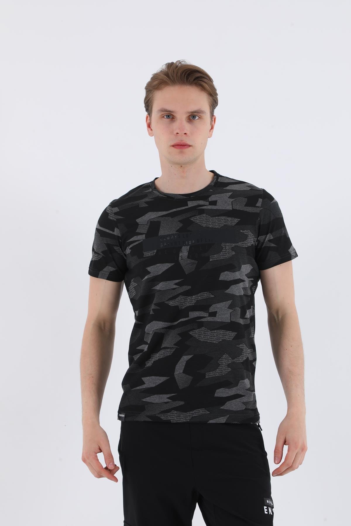 Maraton Sportswear Regular Erkek Bisiklet Yaka  Kısa Kol Basic T-shirt 20595