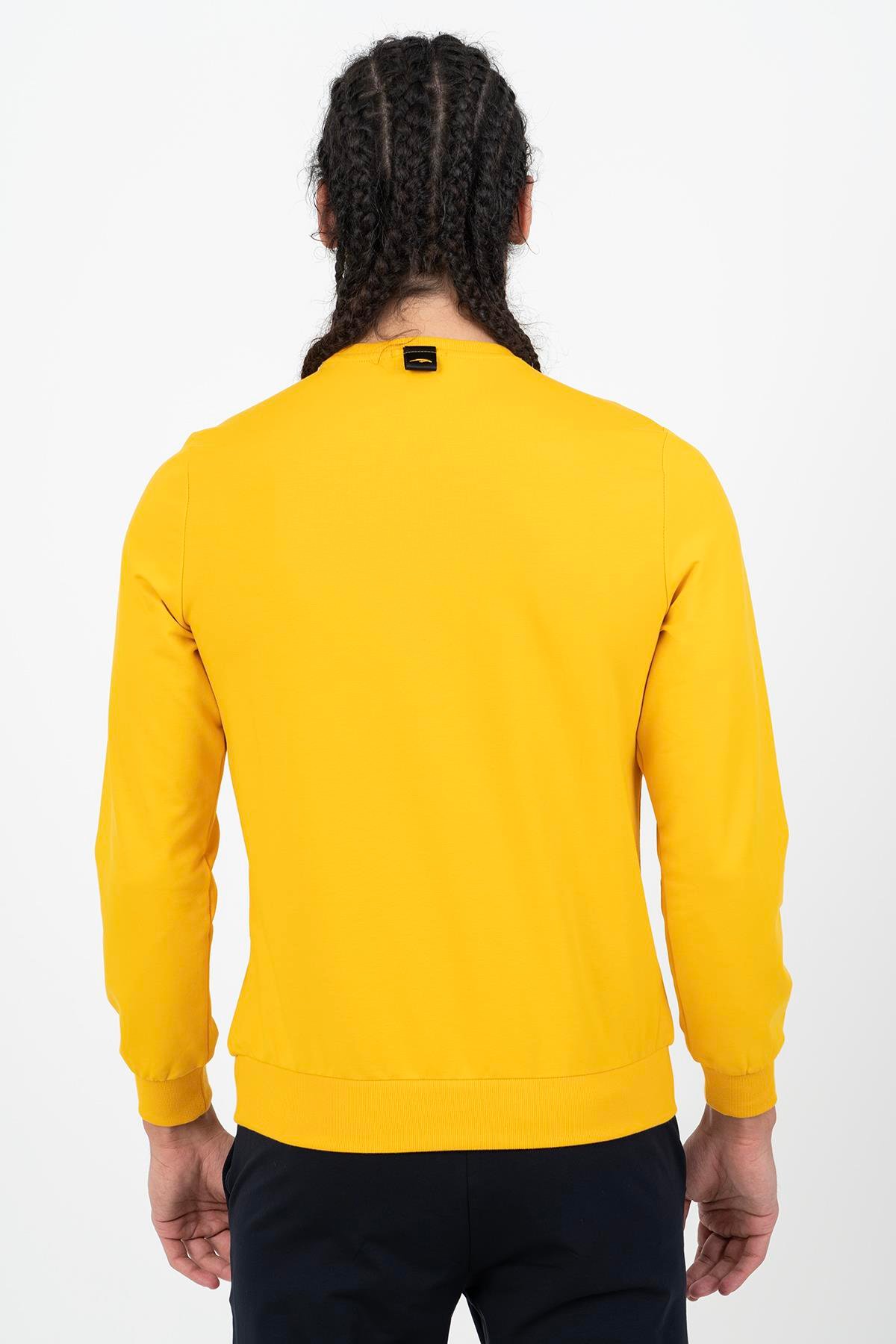 Maraton Sportswear Regular Erkek Bisiklet Yaka  Uzun Kol Basic Sweatshirt 21703