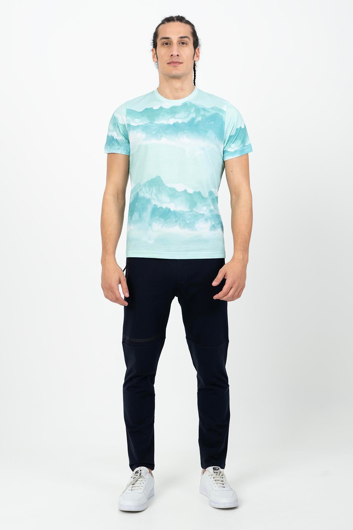 Maraton Sportswear Regular Erkek Bisiklet Yaka  Kısa Kol Basic T-shirt 21548