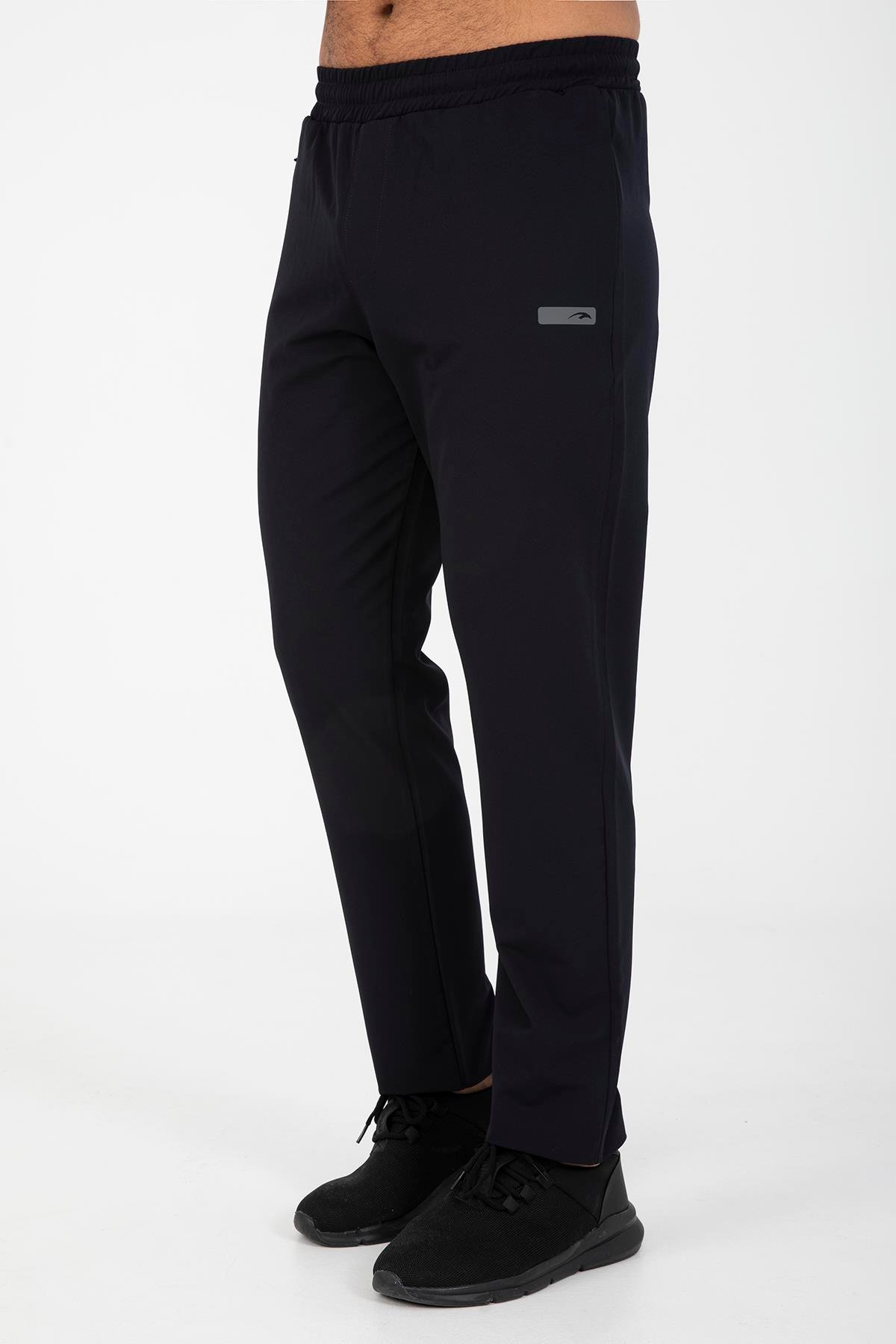 Maraton Sportswear Regular Erkek  Düz Paça  Outdoor Siyah Eşofman Altı 21393