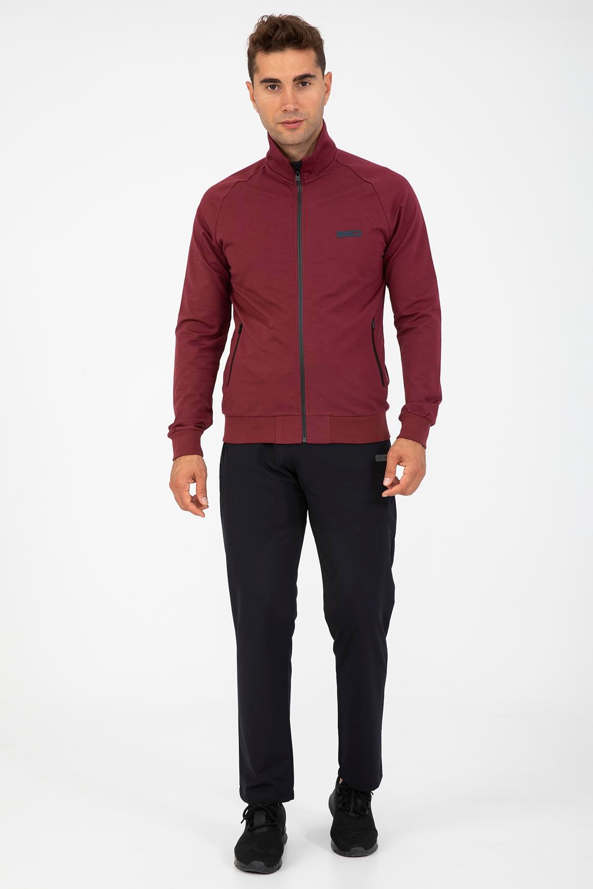 Maraton Sportswear Regular Erkek  Düz Paça  Outdoor Siyah Eşofman Altı 21393