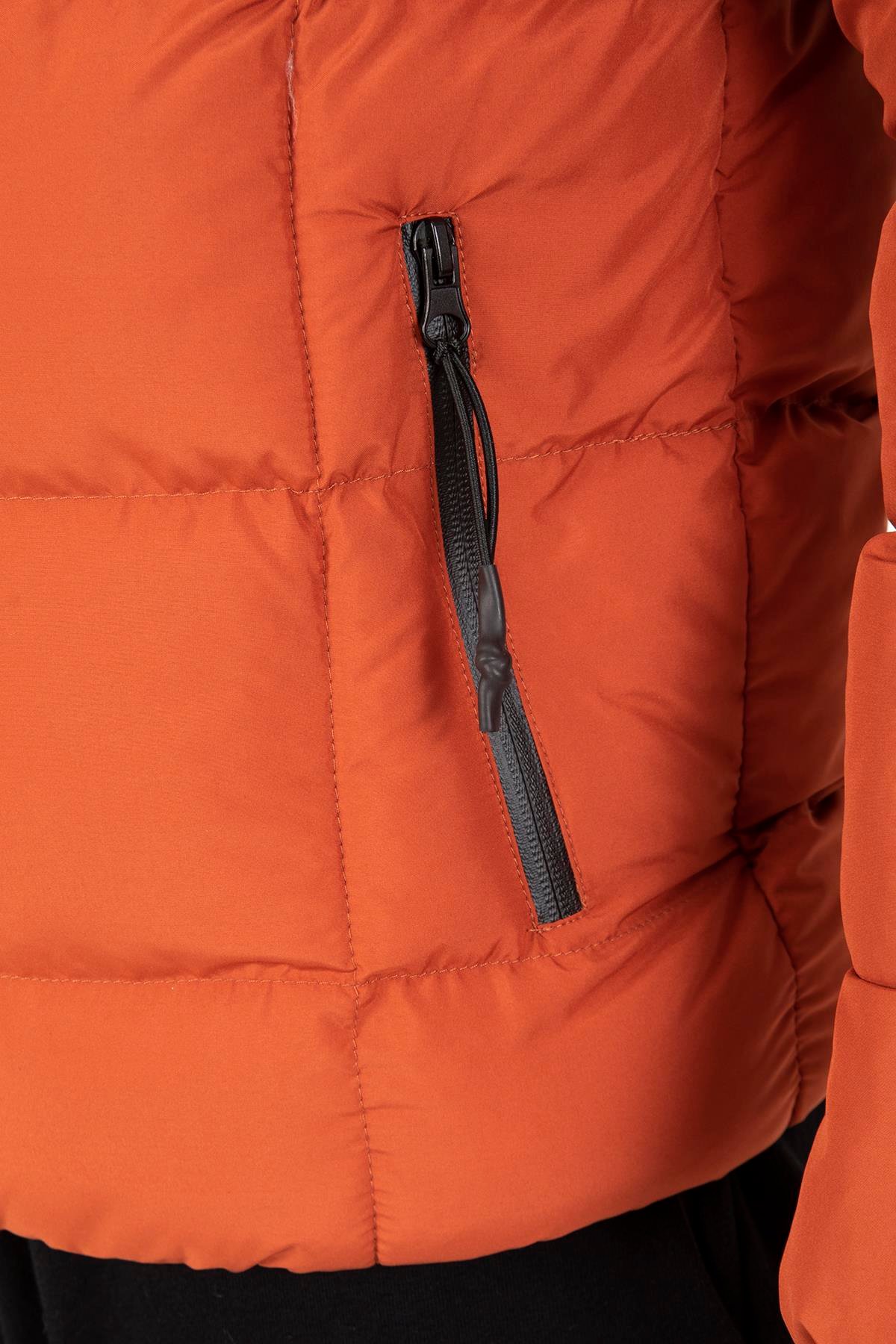 Maraton Sportswear Regular Erkek Kapşonlu  Uzun Kol Basic Mont 21259