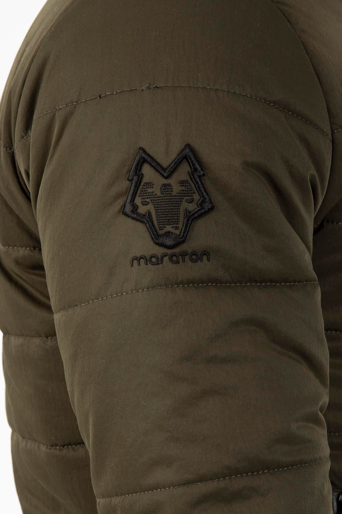 Maraton Sportswear Regular Erkek Kapşonlu  Uzun Kol Basic Mont 21264