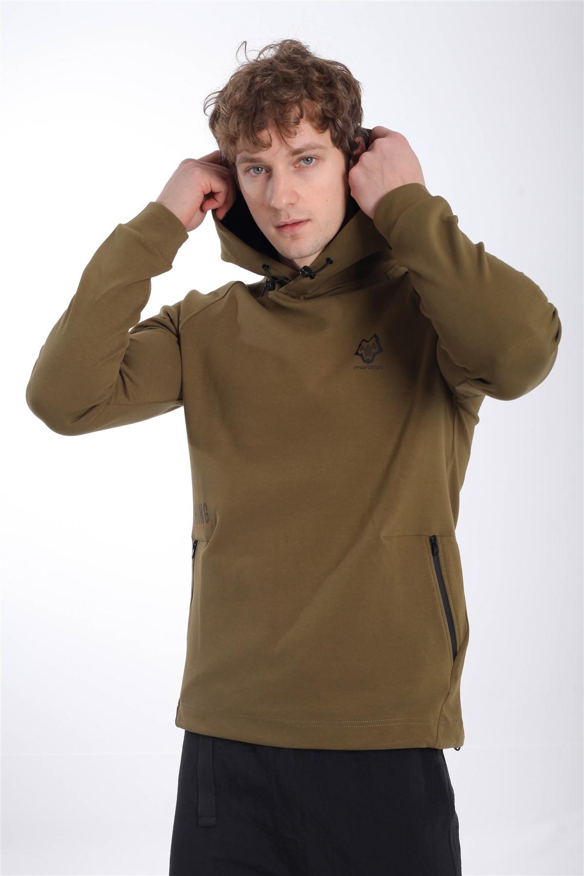 Maraton Sportswear Regular Erkek Kapşonlu  Uzun Kol  Sweatshirt 20547