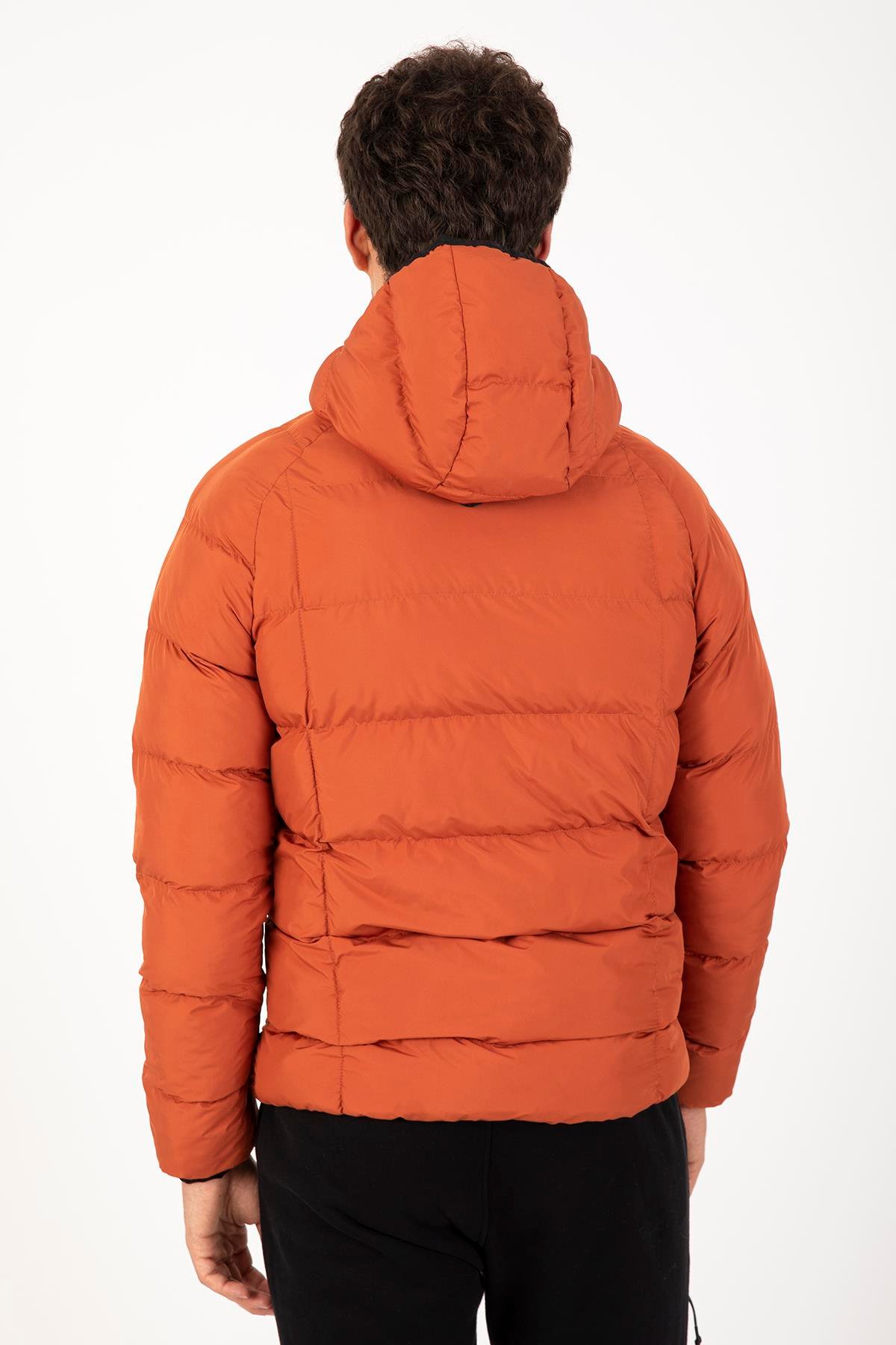 Maraton Sportswear Regular Erkek Kapşonlu  Uzun Kol Basic Mont 21259