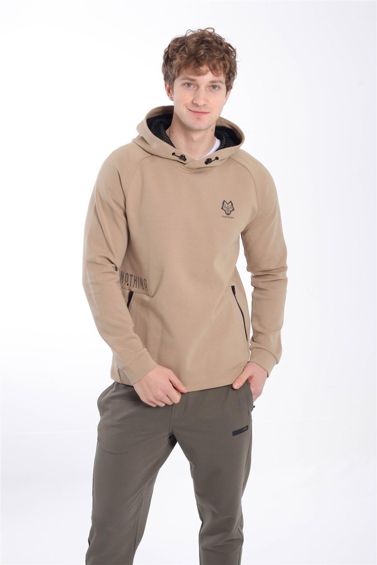 Maraton Sportswear Regular Erkek Kapşonlu  Uzun Kol  Sweatshirt 20547