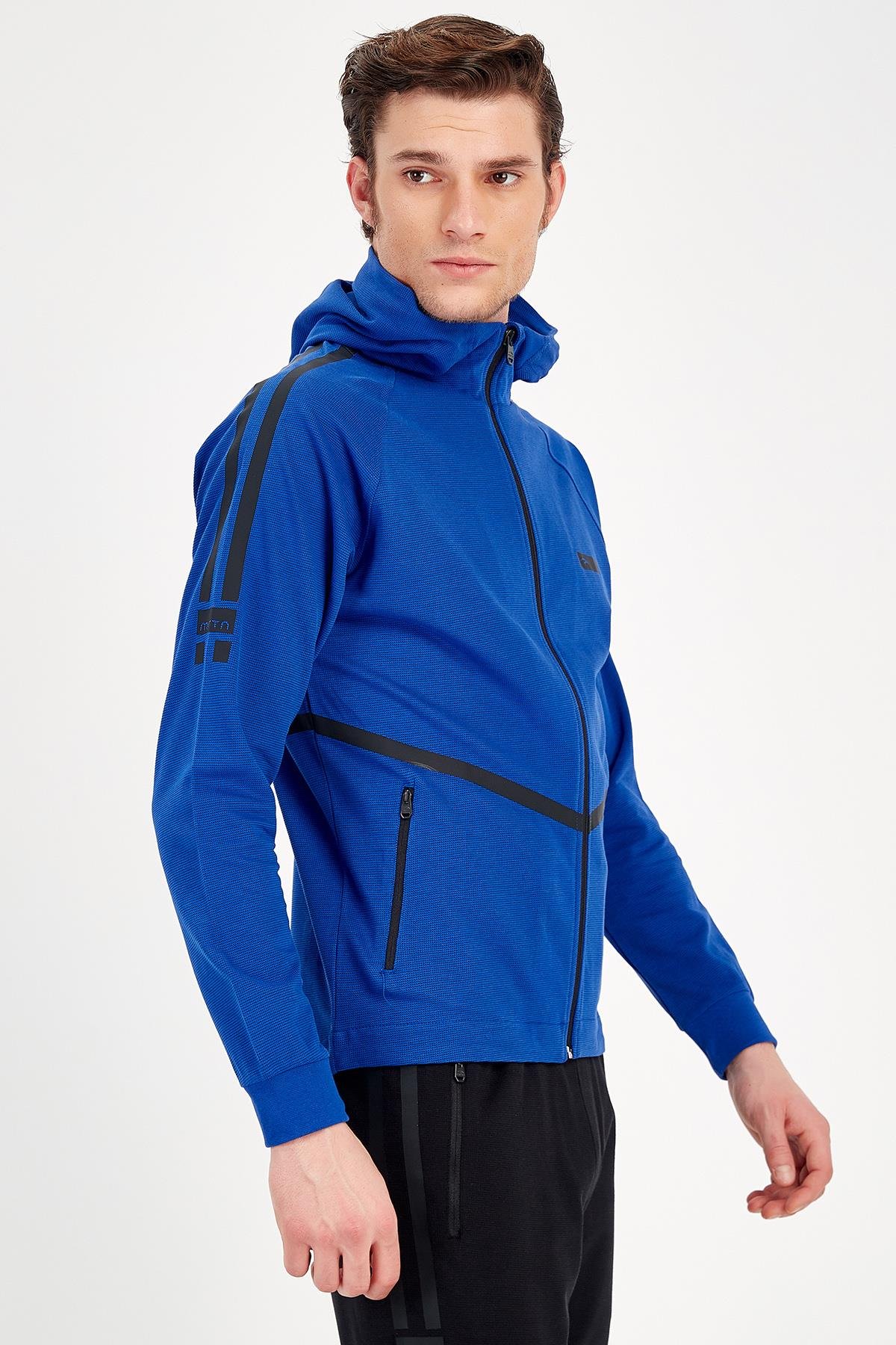 Maraton Sportswear Regular Erkek Kapşonlu  Uzun Kol Basic Eşofman Üstü 18852