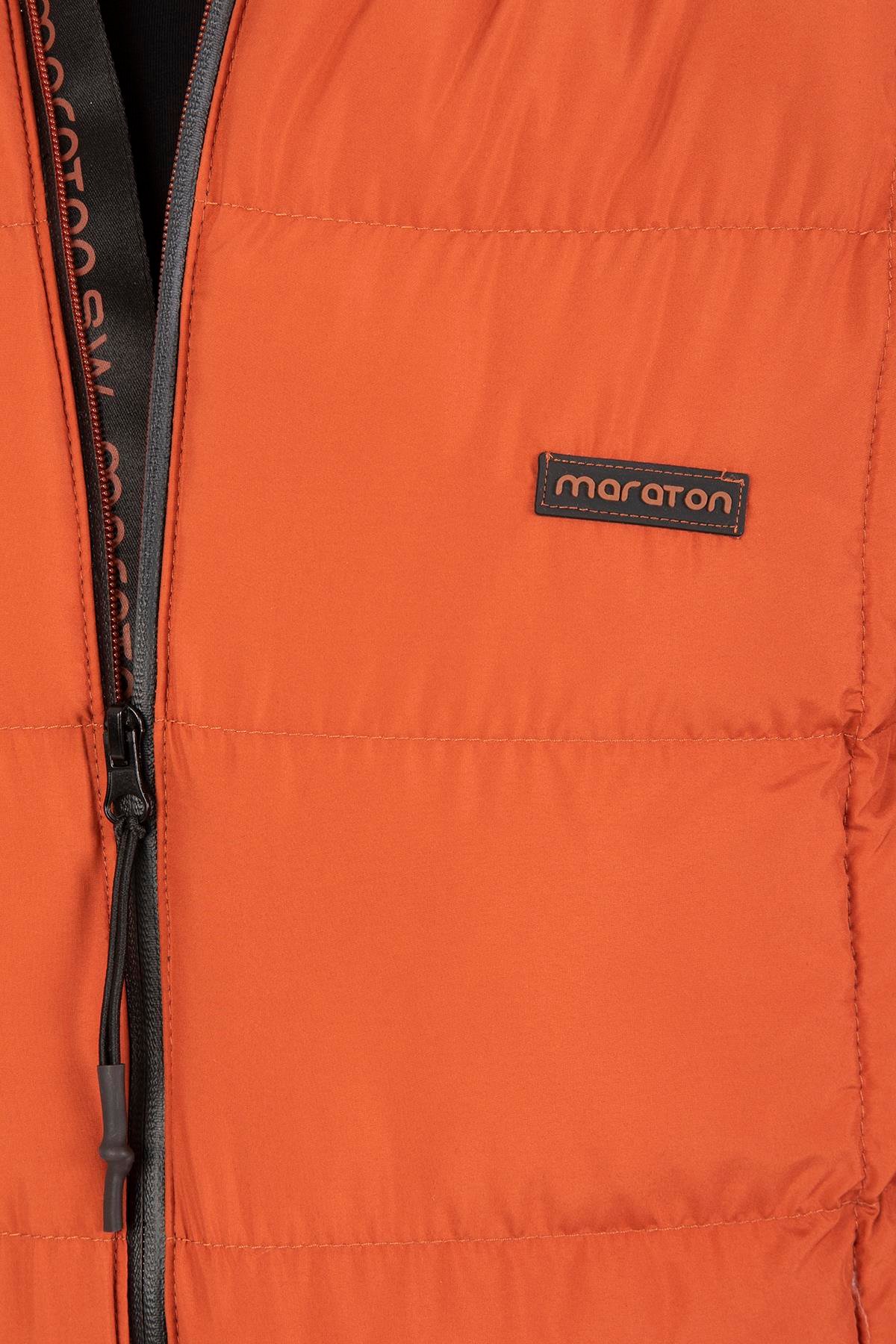Maraton Sportswear Regular Erkek Kapşonlu  Uzun Kol Basic Mont 21259
