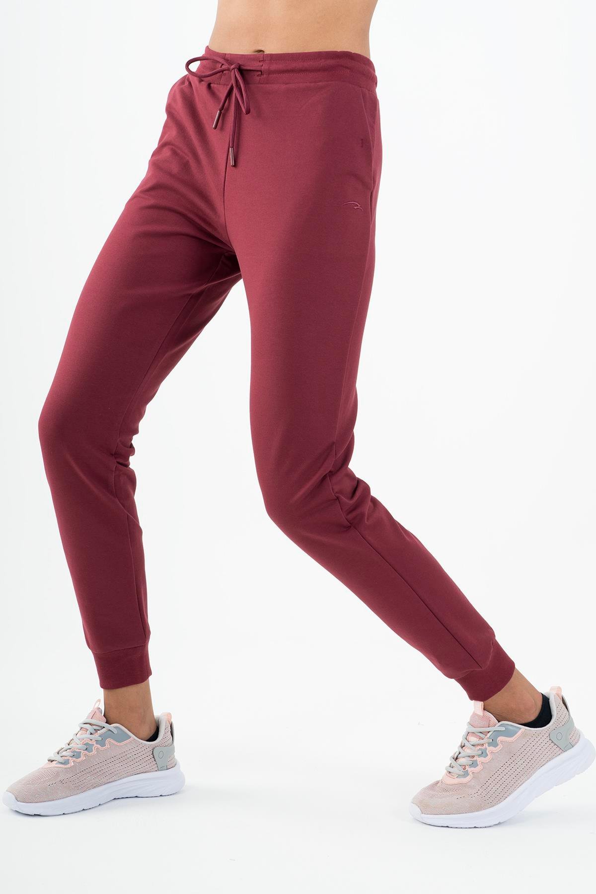 Maraton Sportswear Regular Kadın  Ribana Paça  Basic Eşofman Altı 22181