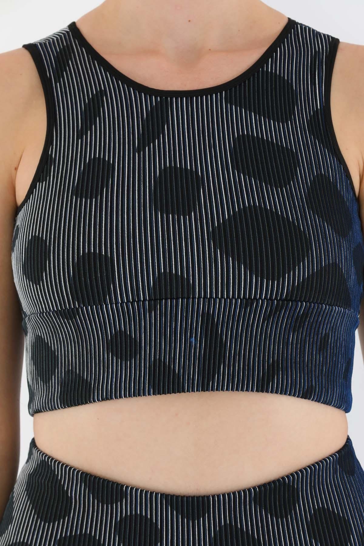 Maraton Sportswear SlimFit Kadın Bisiklet Yaka  Kolsuz Basic Haki Bra 20490