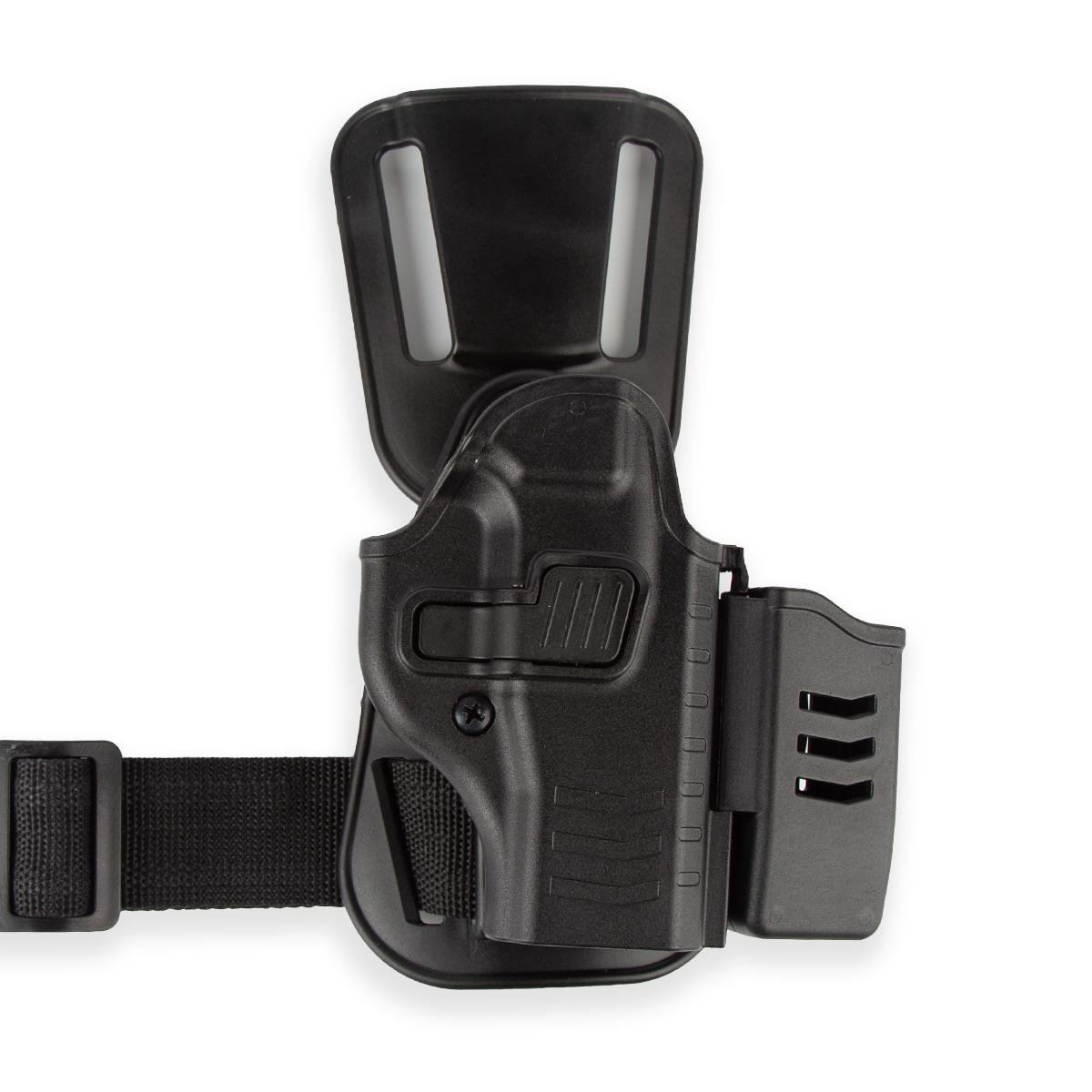 To Gun Holster Sarsılmaz SAR9 Mete Şarjörlüklü Alçak Taşıma Tabanca Kılıfı Siyah SAĞ EL