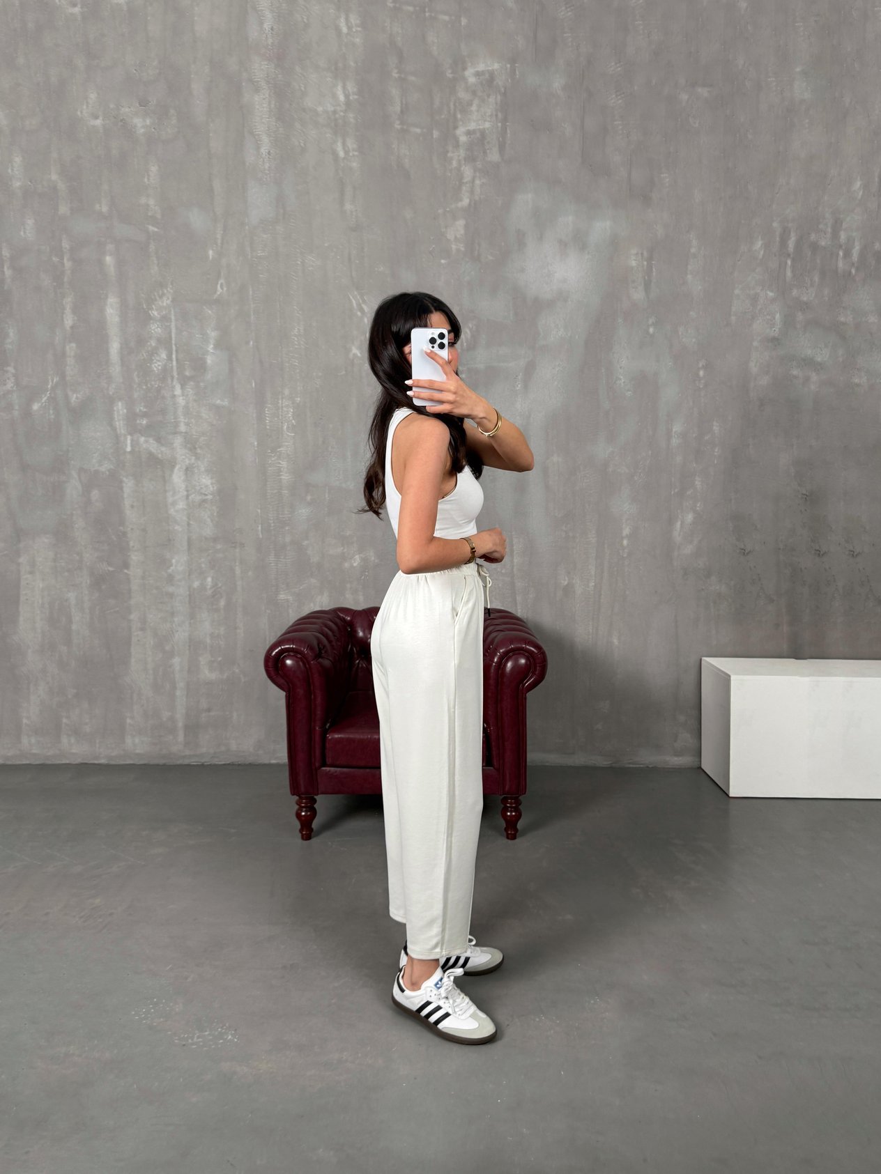 Sofya Ekru Oysh Muadil Modal Kumaş Balon PantolonGausPANTOLONGU100219
