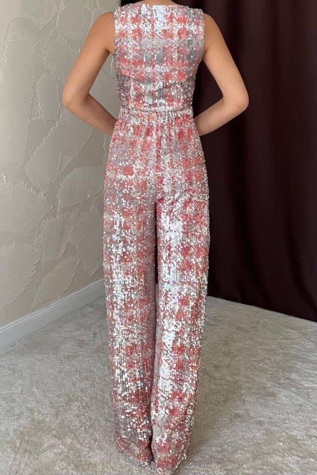 Gri Pullu Yelek Ve Pantolon Takım