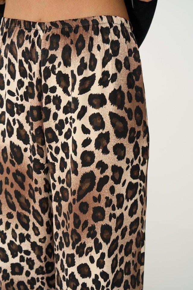 Lastikli Pantolon - Leopar