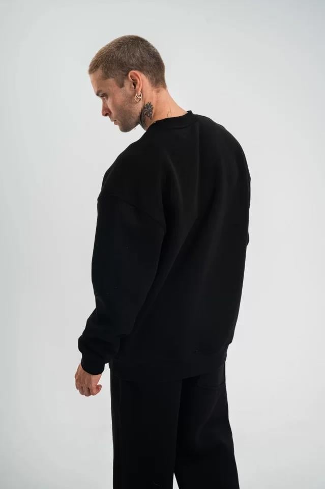 Uzun Kol Bisiklet Yaka Basic SweatShirt - Kırmızı