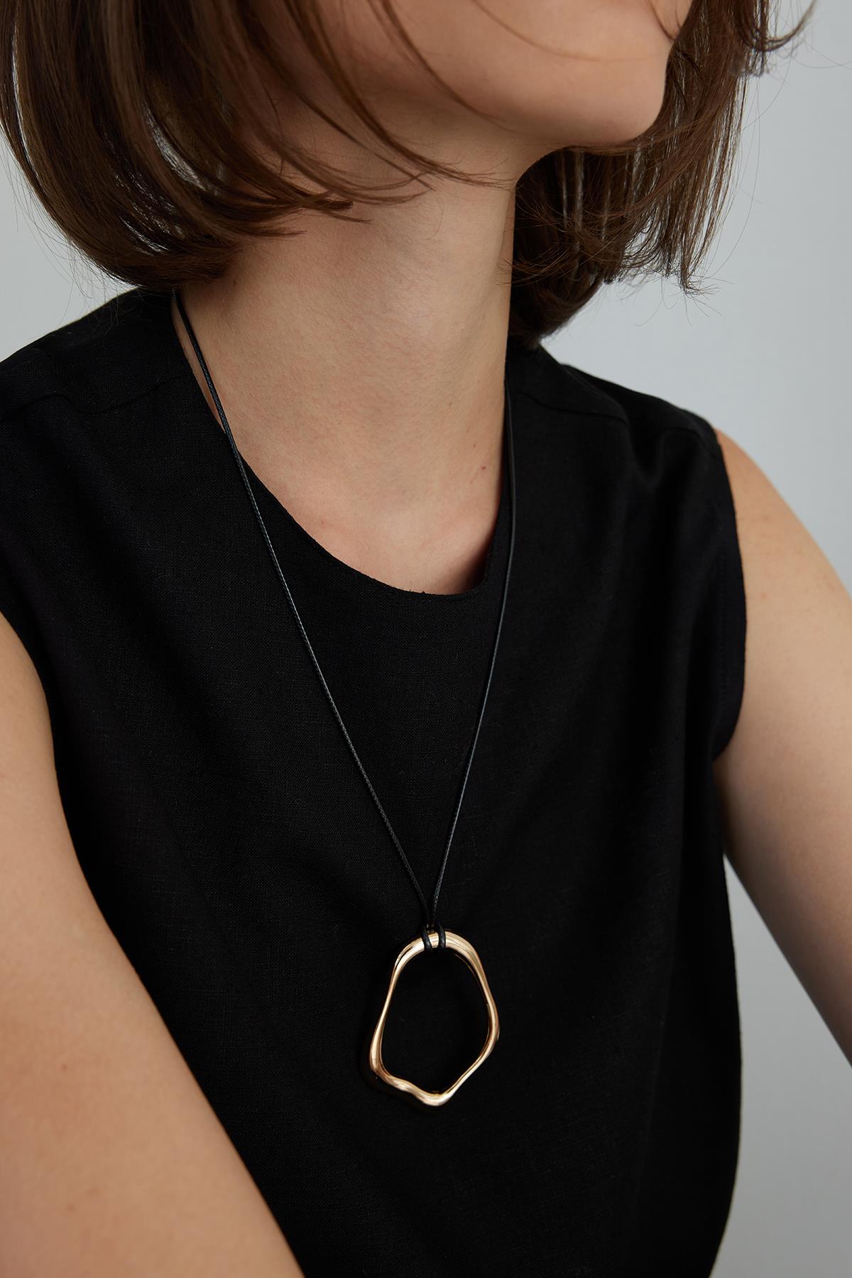 Gold Aria Asimetrik Kolye