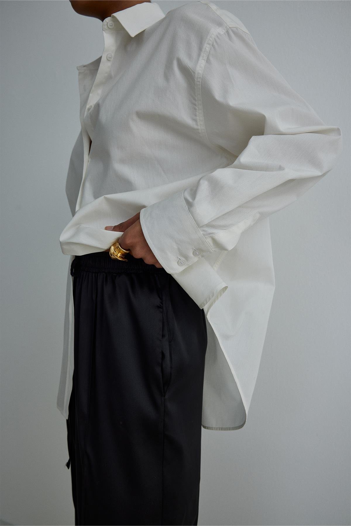 Black Ross Satin Trousers