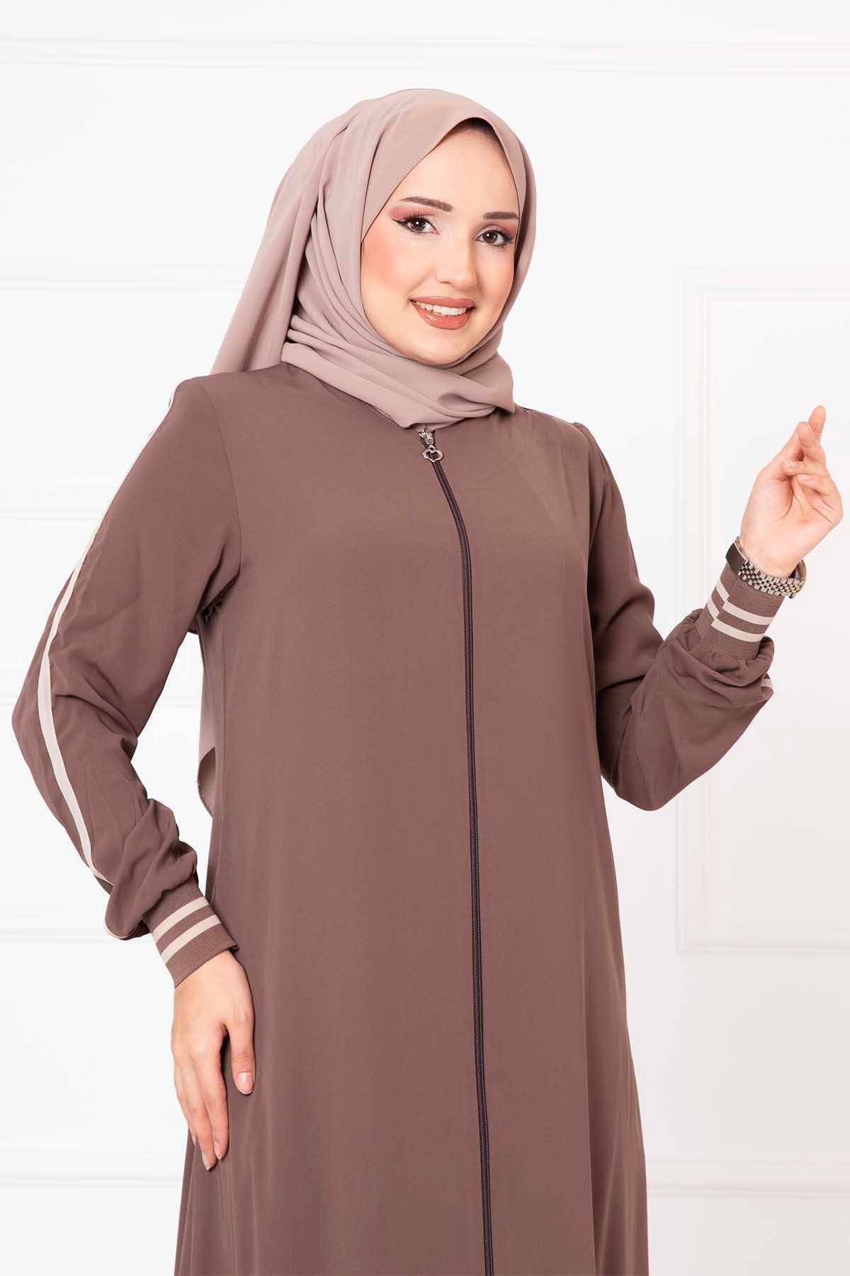 Biyeli Kolları Ribanalı Ferace Vizon