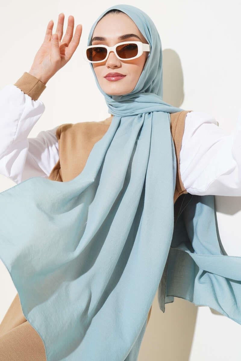Düz Soft Kraş Şal Su Yeşili