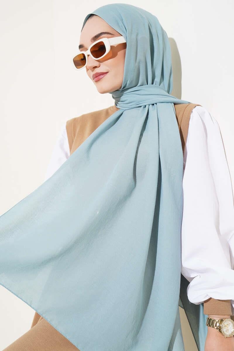 Düz Soft Kraş Şal Su Yeşili