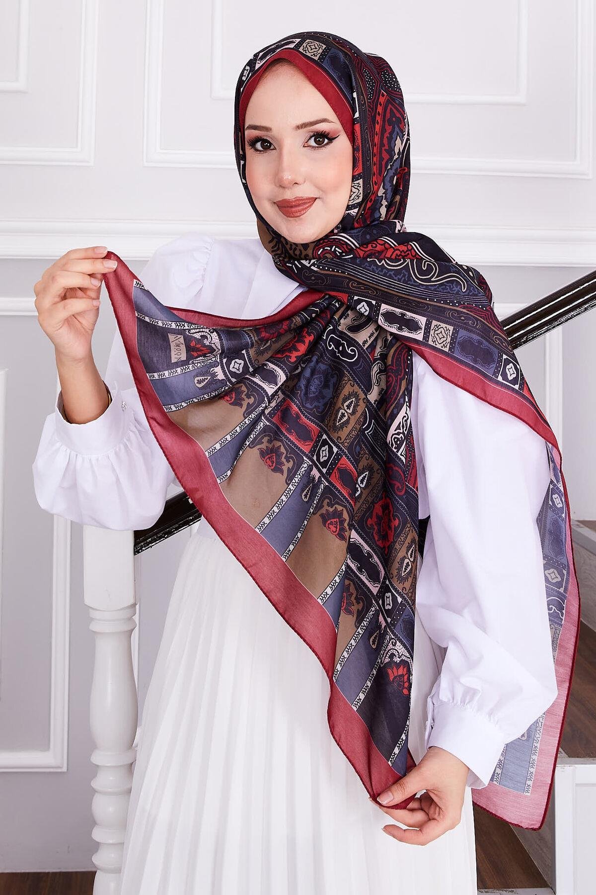 Etro Desenli Tesettür Şal -131