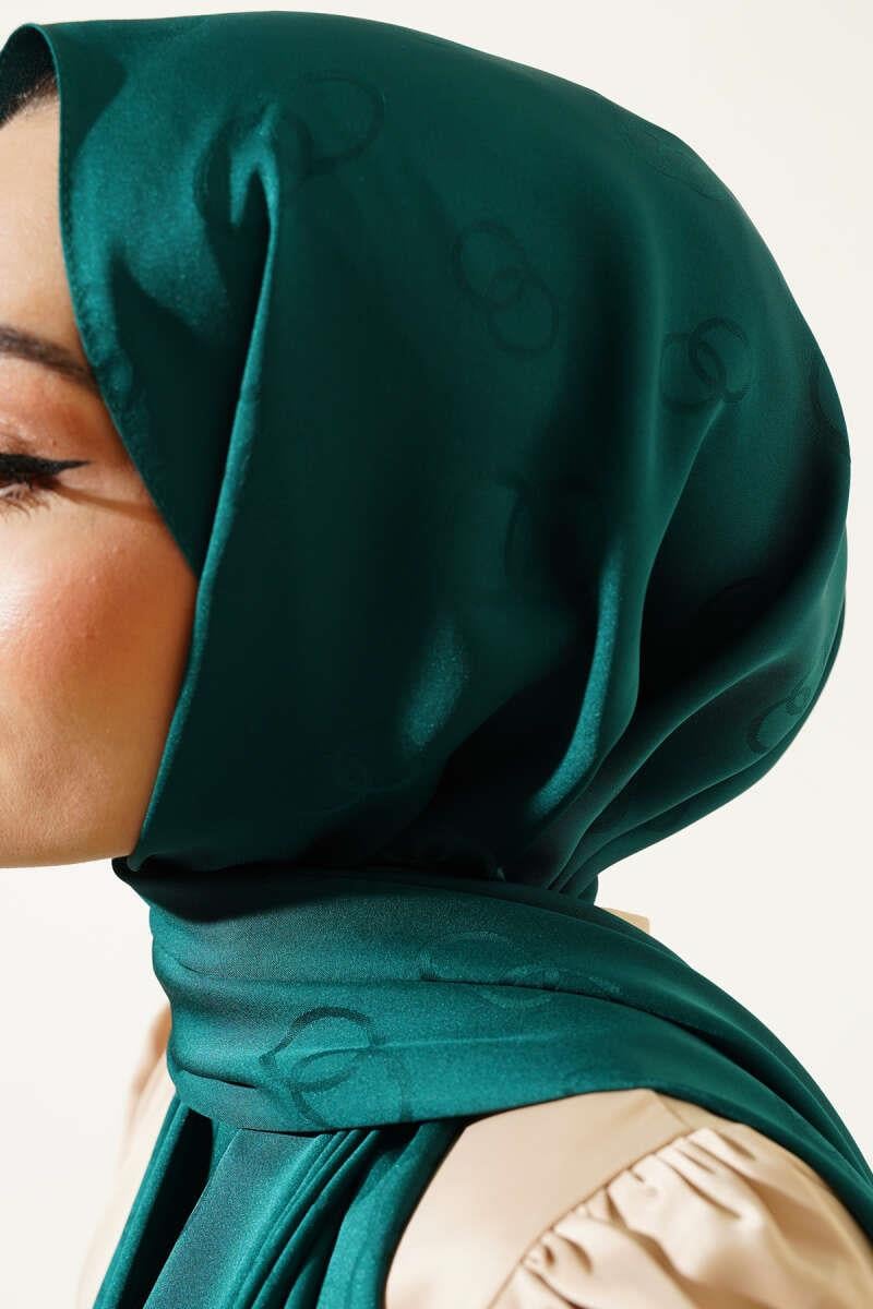Halka Desen Jakar Şal Zümrüt -78