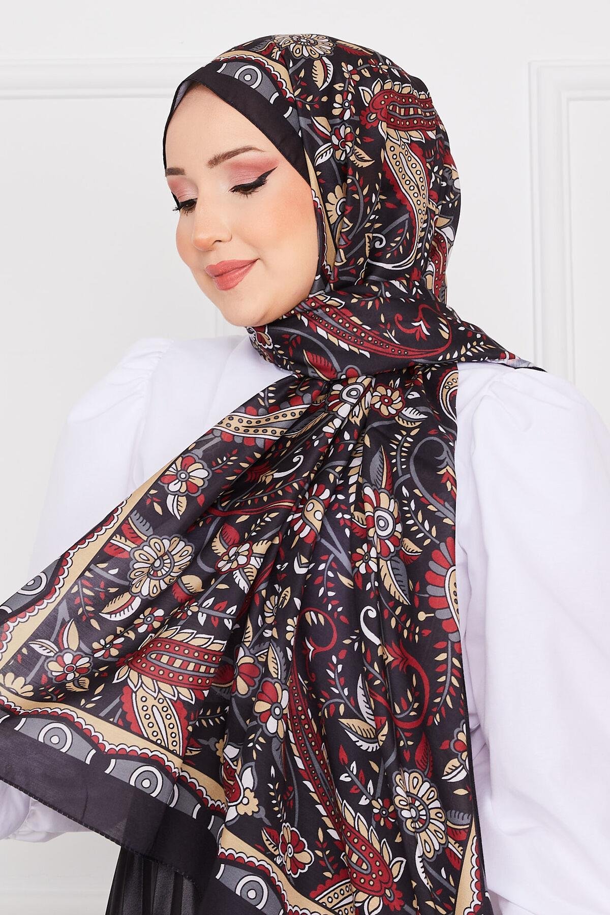 Hürrem Desenli Tesettür Şal -9