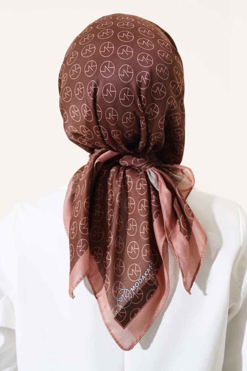 MK Desen Soft Eşarp Kestane