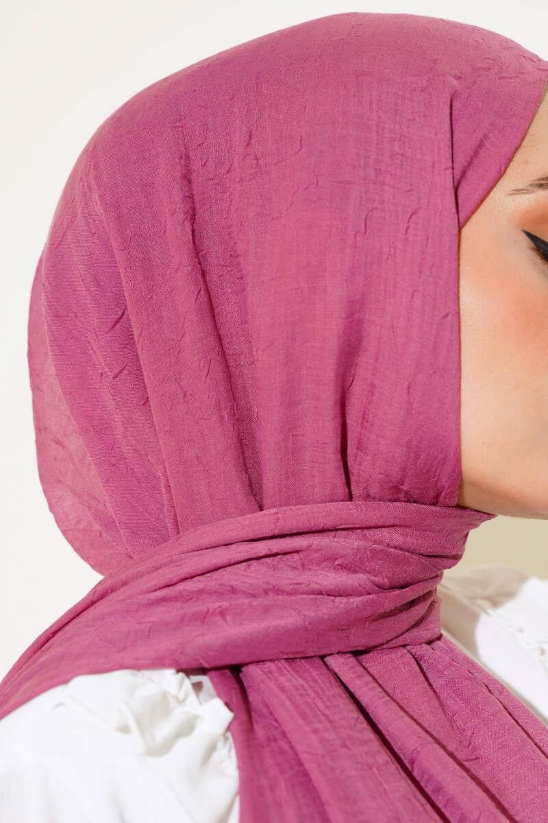 Organik Bambu Kraş Şal Magenta
