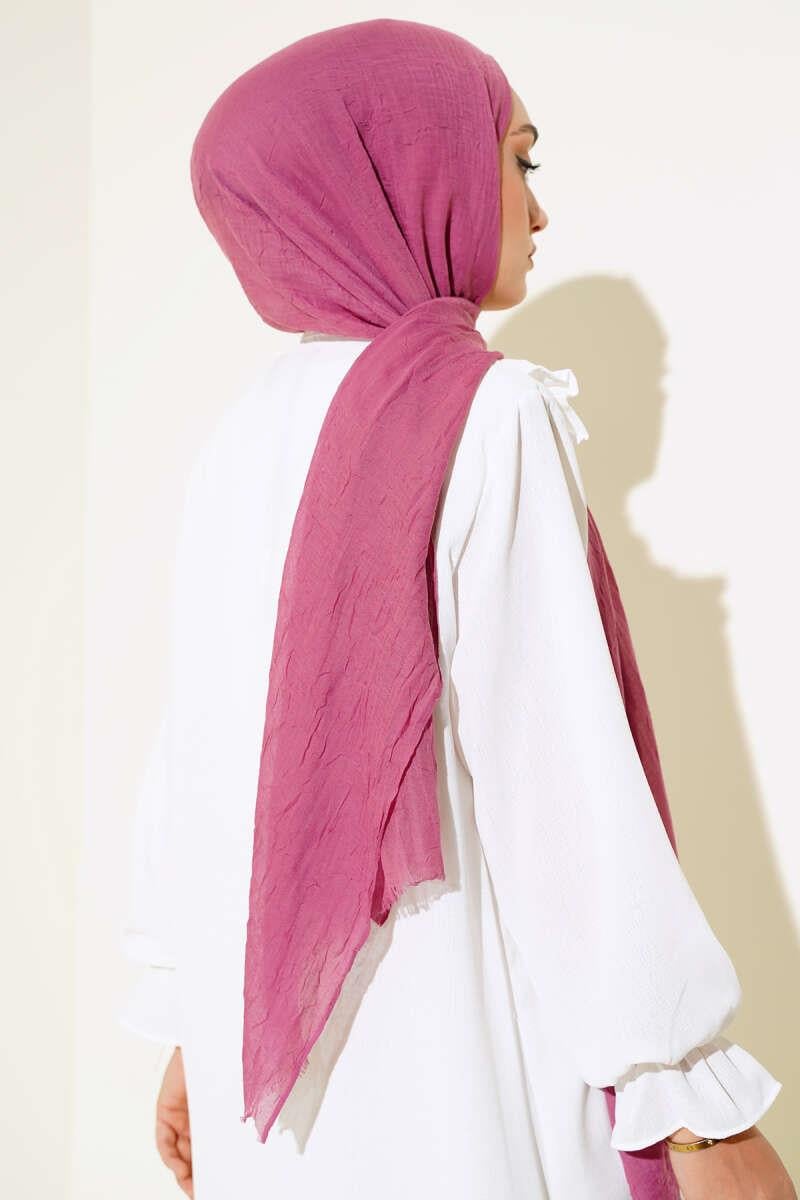 Organik Bambu Kraş Şal Magenta