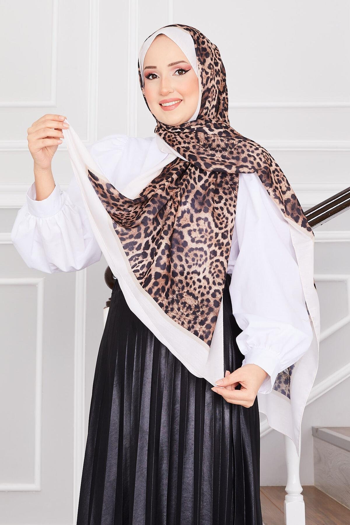 Sena Leopar Desenli Şal -9