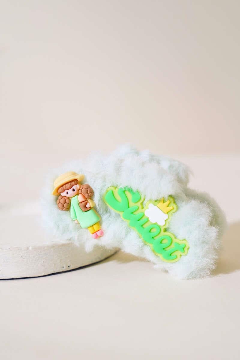 Sweet Peluş Mandal Toka Mint