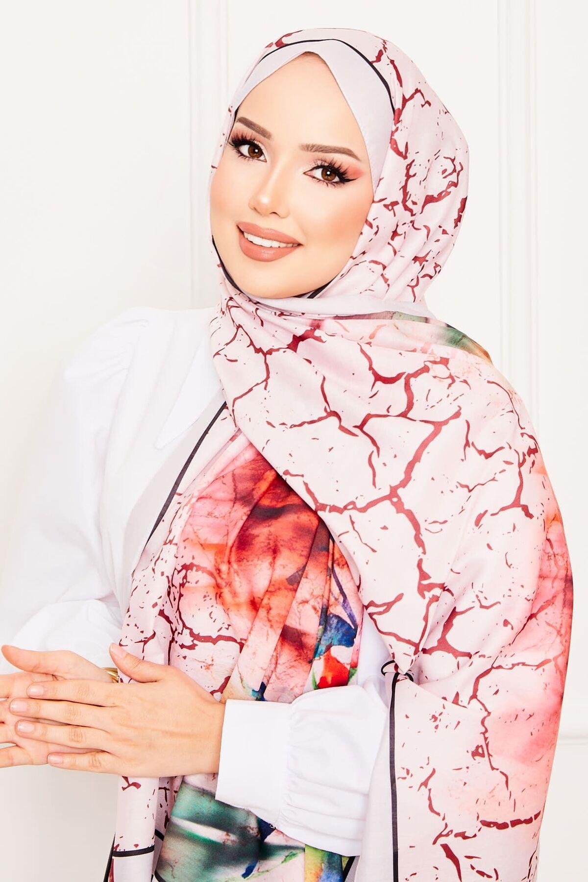 Yaprak Desen Soft Şal -3
