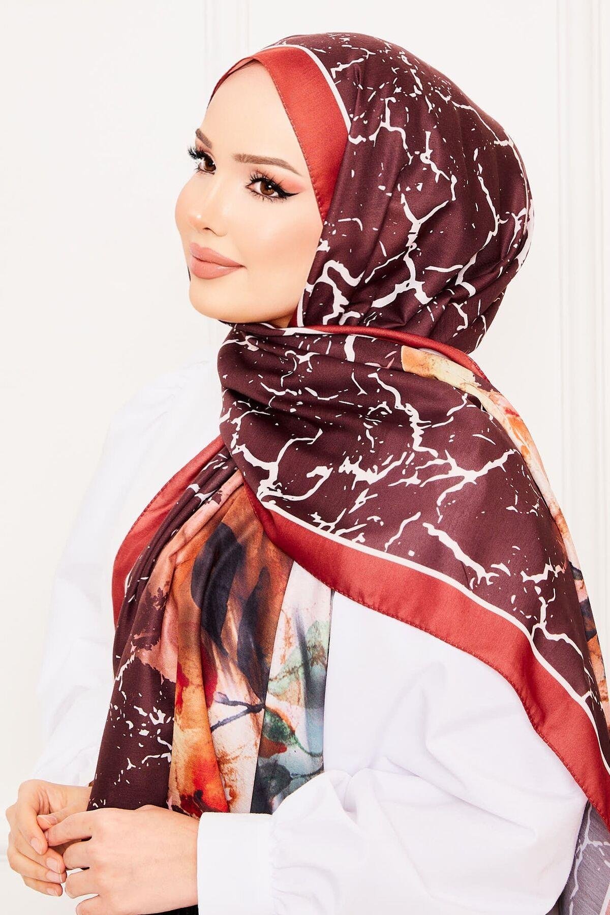 Yaprak Desen Soft Şal -4