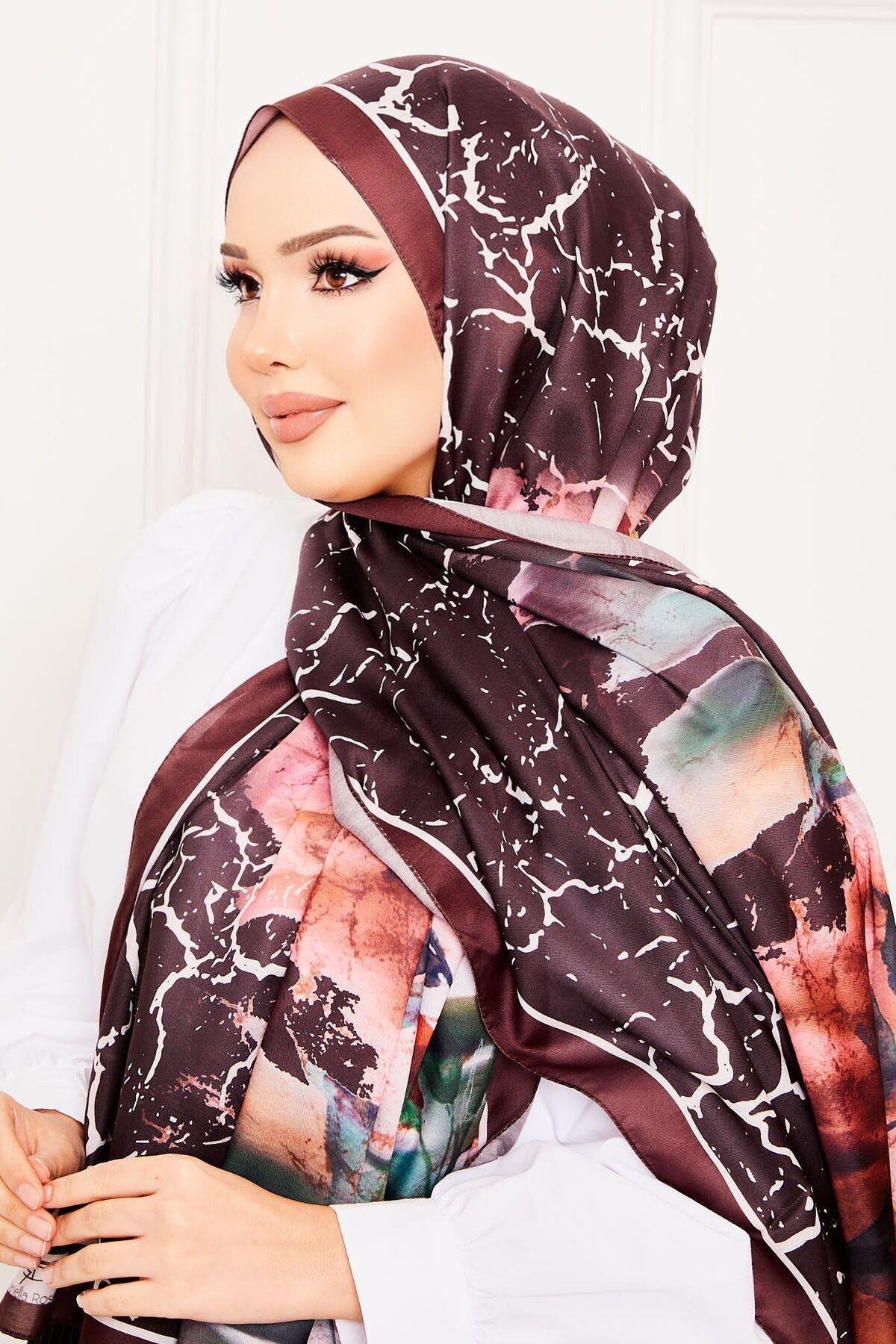 Yaprak Desen Soft Şal -5