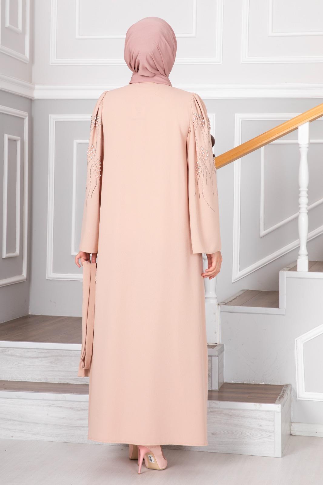 Zehra Hijab Abaya Salmon