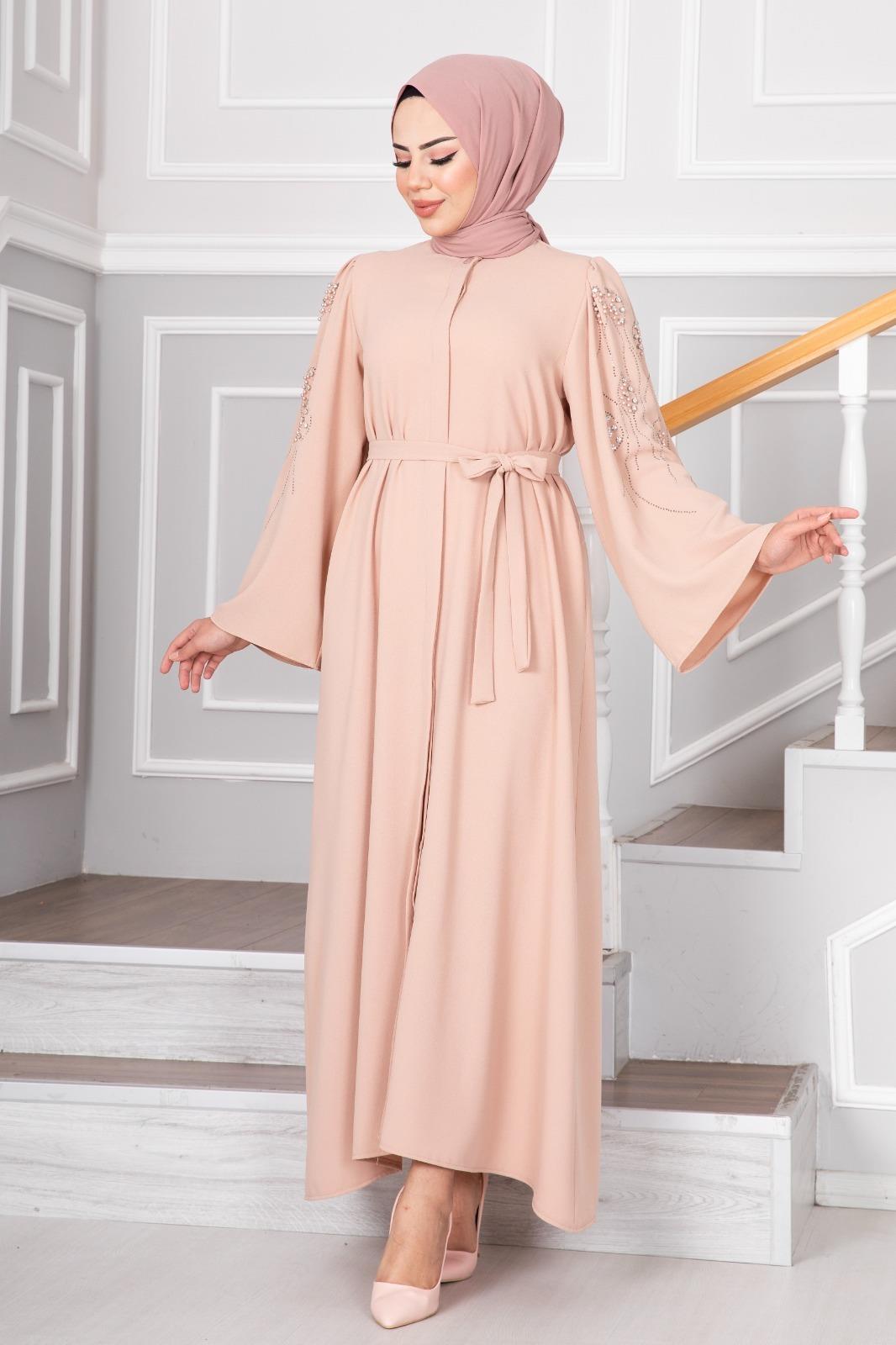 Zehra Hijab Abaya Salmon