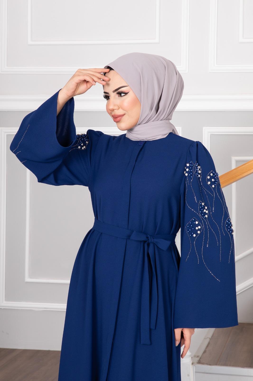 Zehra Modest Abaya Sax Blue