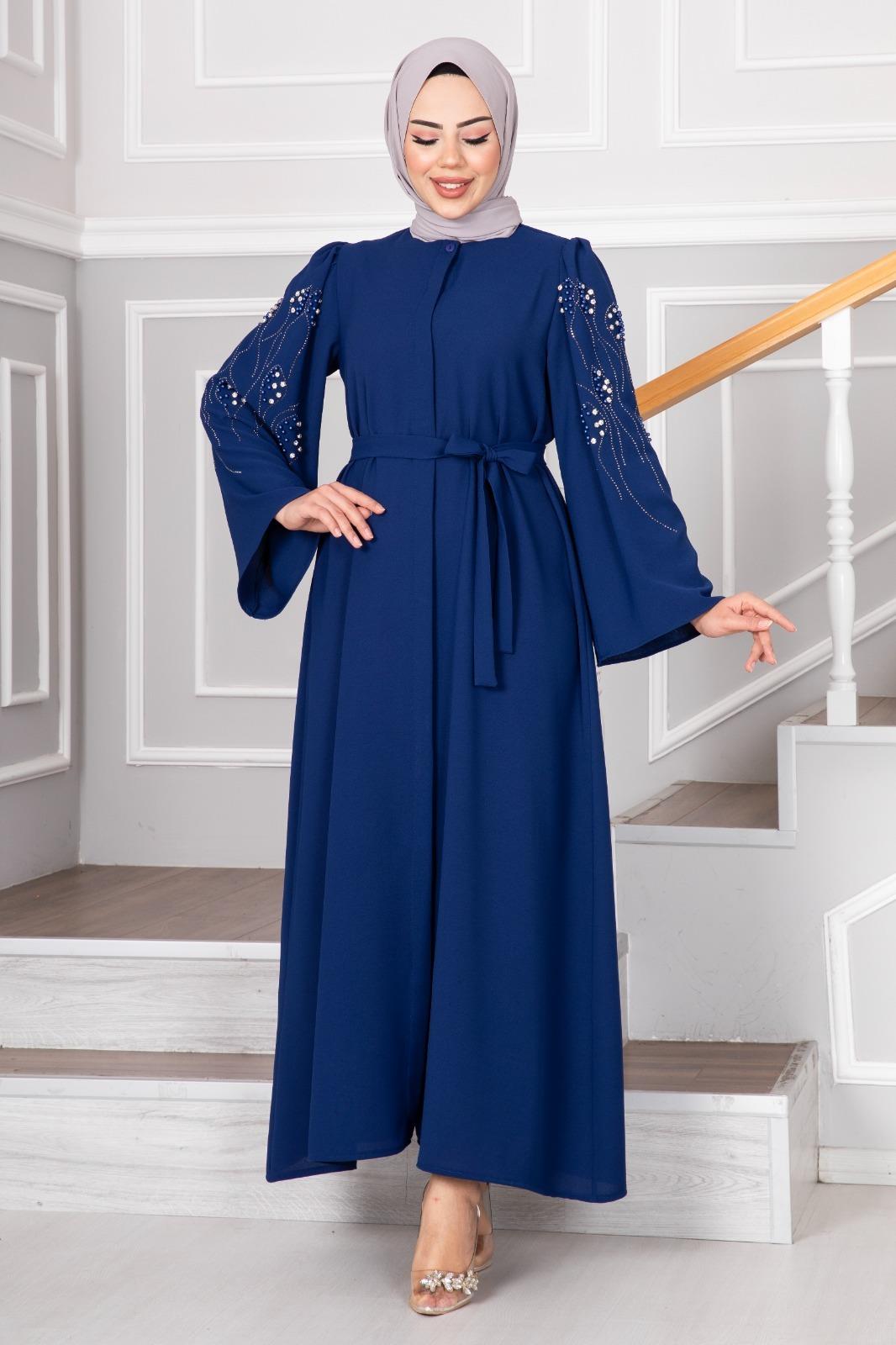 Zehra Modest Abaya Sax Blue