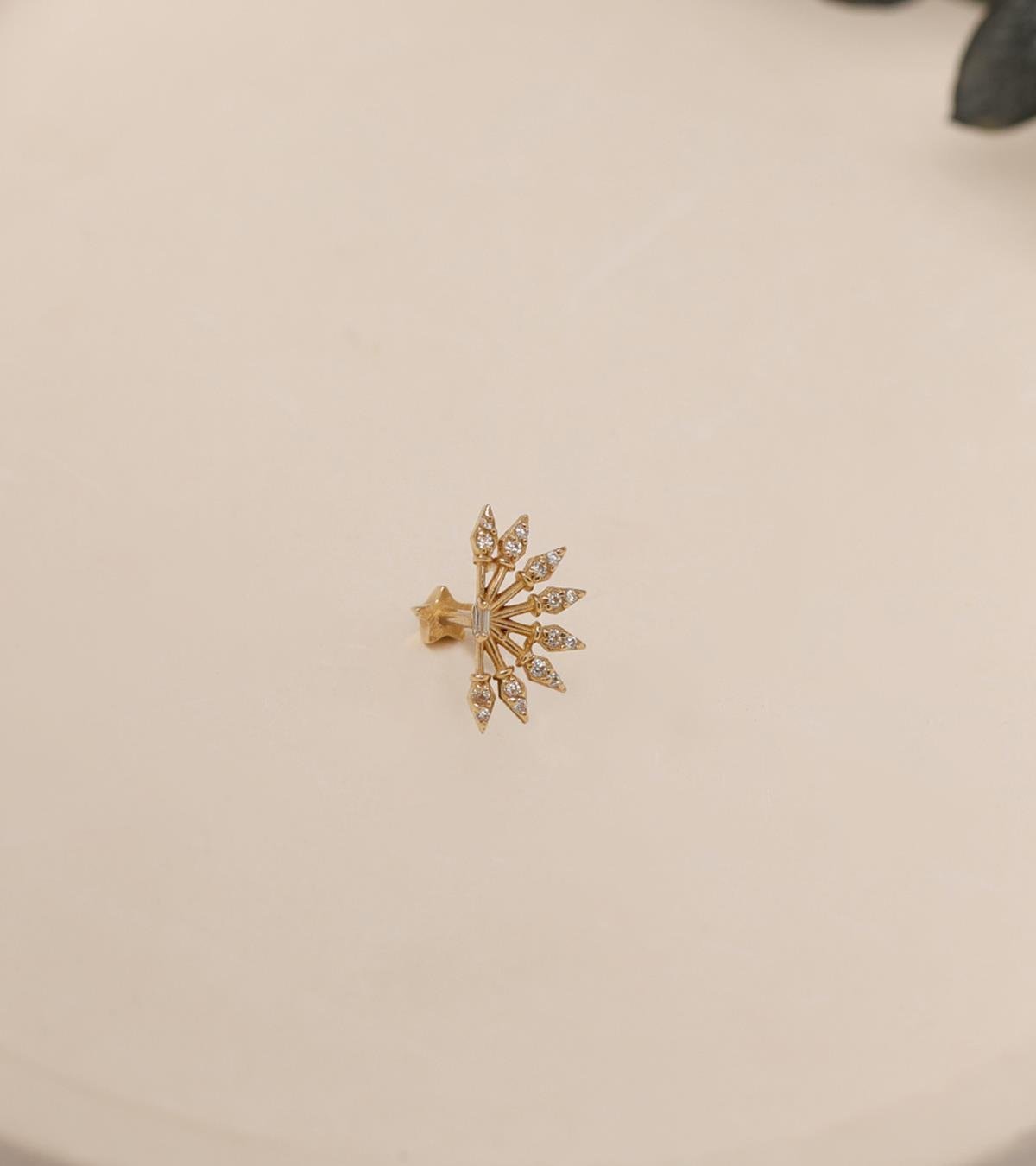 Taşlı Yelpaze Piercing (Tragus)