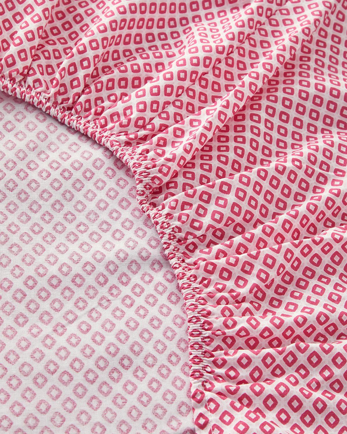Bumbac Dublu Set Lenjerie De Pat 200 x 220 cm Roz