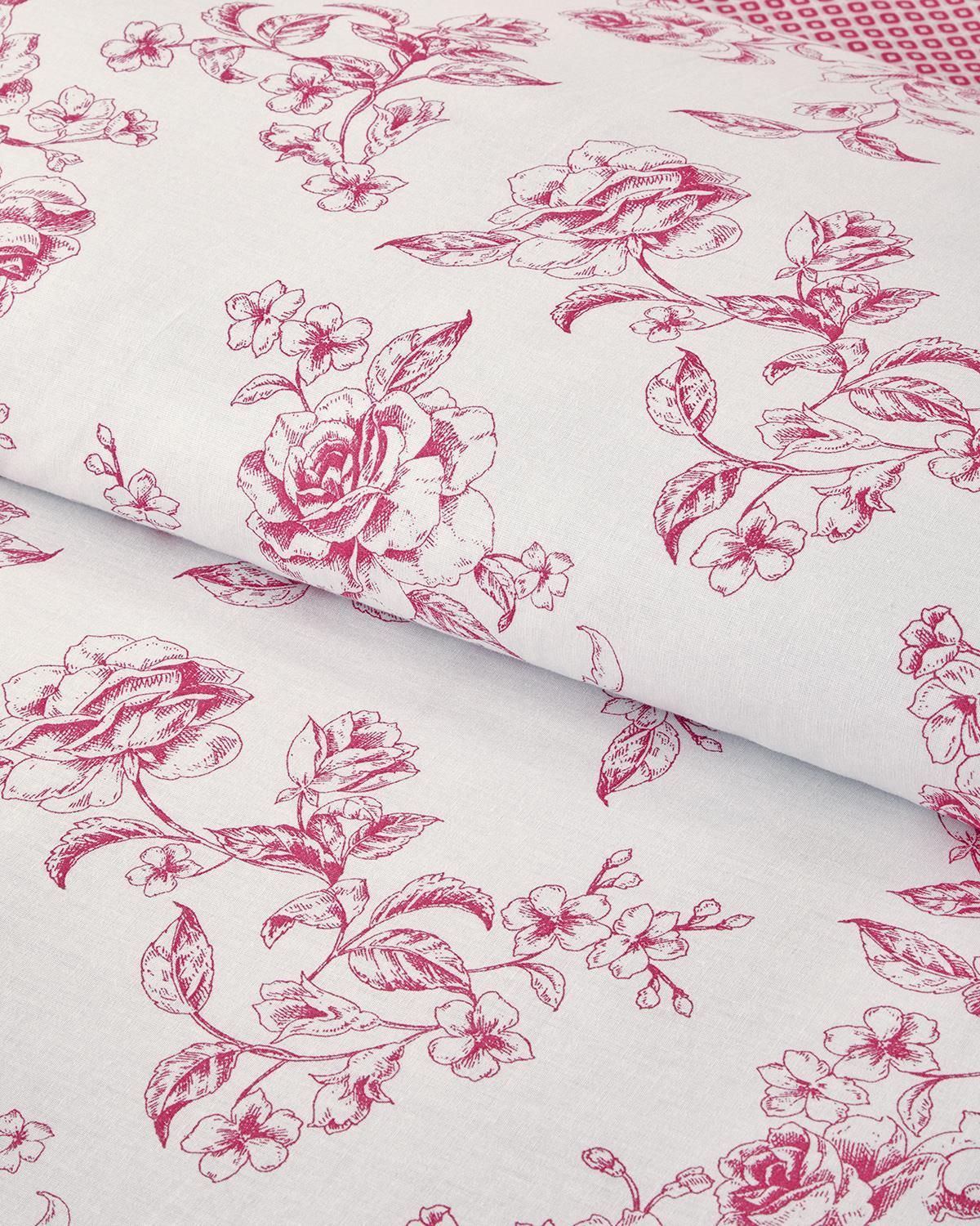 Bumbac Dublu Set Lenjerie De Pat 200 x 220 cm Roz