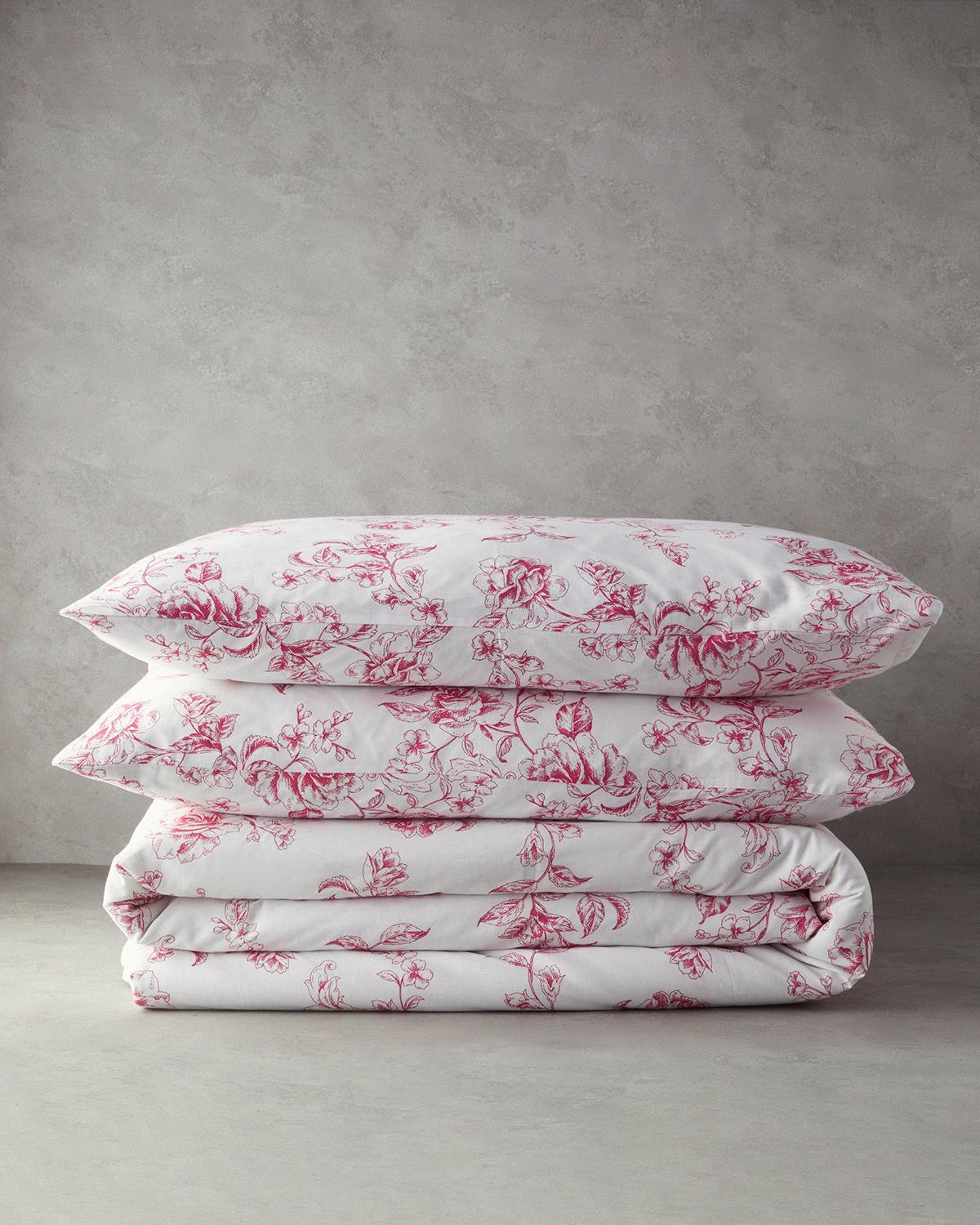 Bumbac Dublu Set Lenjerie De Pat 200 x 220 cm Roz