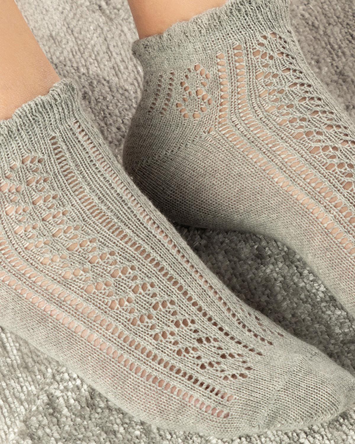 Amber Cotton Women Single Ankle Socks 36-40 Gray